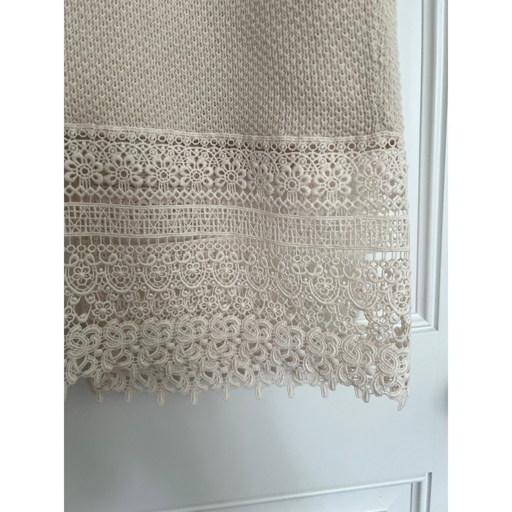 Maurices Women's Size S/M Cream Open Front Sleeveless Cardigan Boho Hippie Vest - Picture 6 of 8